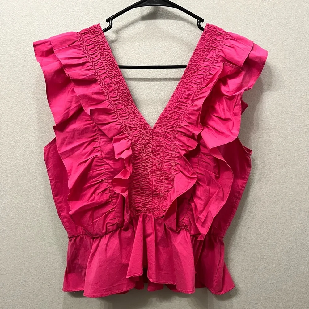 Pink Ruffle Top - Picture 2 of 3